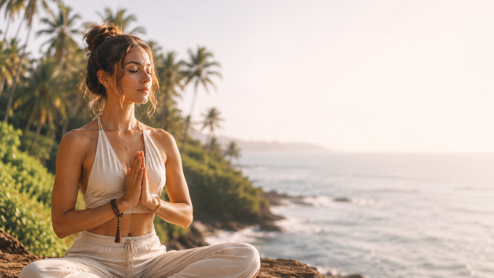 Yoga by the ocean in Goa